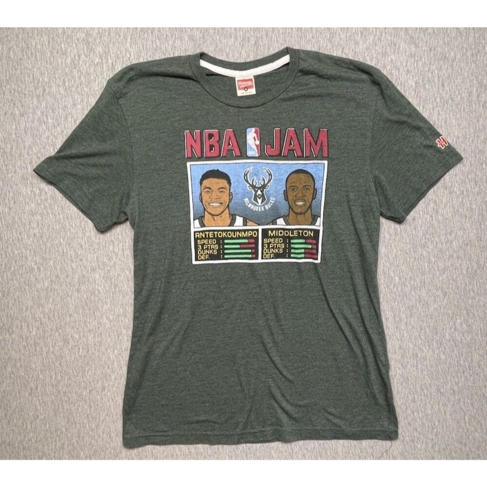 Homage NBA Jam Milwaukee Bucks Giannis Antetokounmpo Middleton   Men's MEDIUM